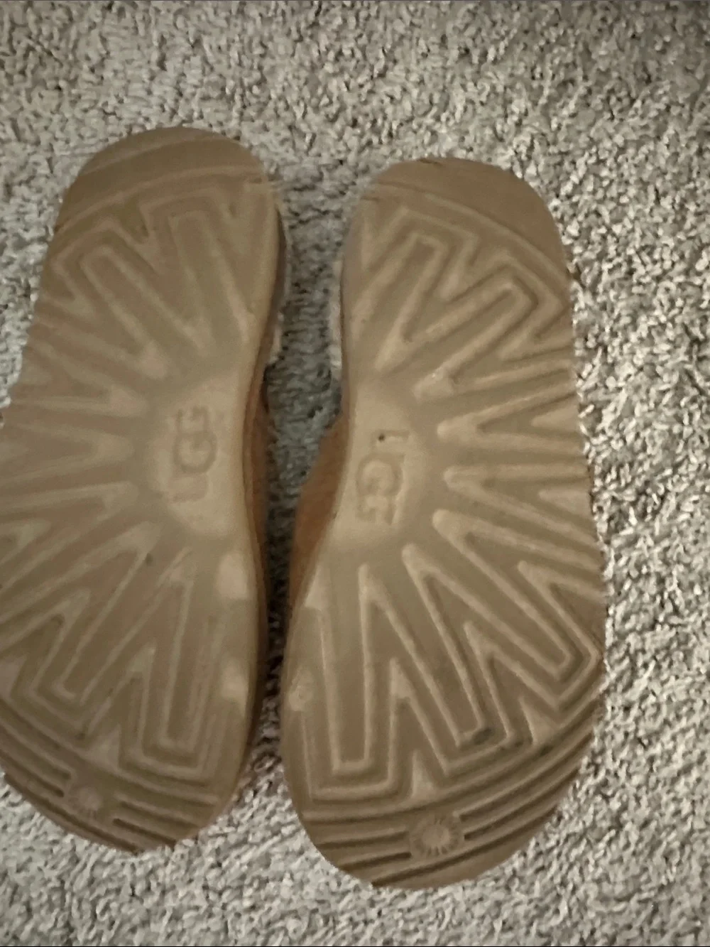 UGG Chestnut Suede Shearling-Lined Slip-On Clogs